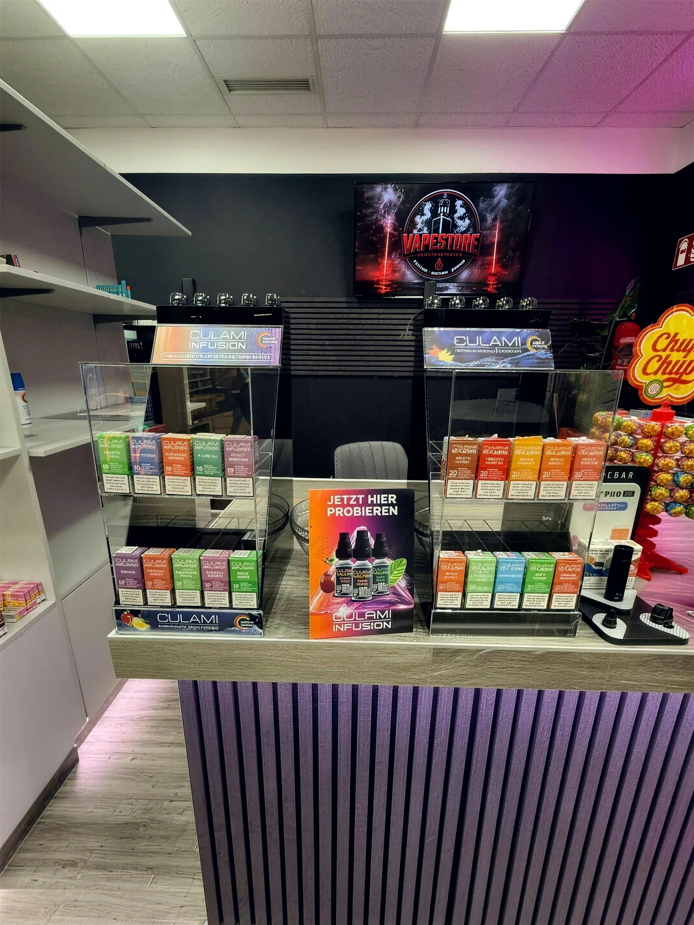 Probierstation im Vapestore Stendal